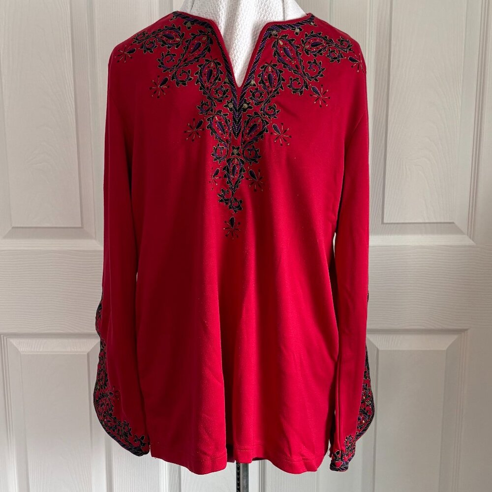 Bob Mackie - Red Tunic - Size Large